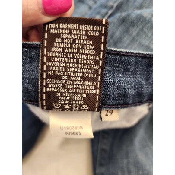 7 For All Mankind Women's Denim Jeans SZ 29 Straight Y2K - Picture 7 of 10